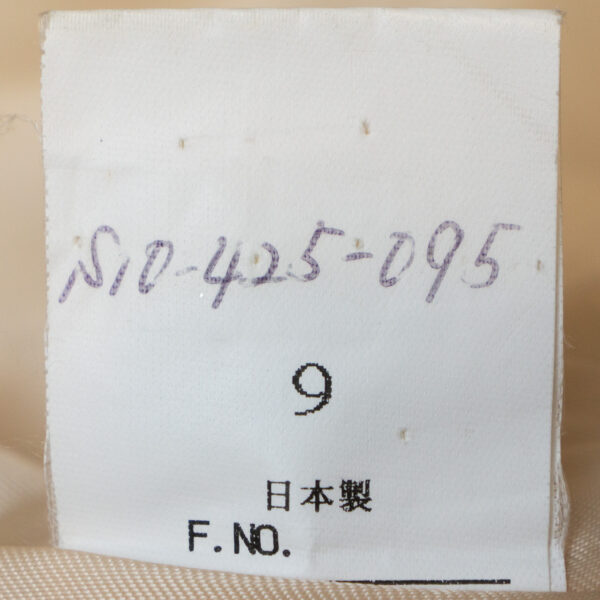 ６０年代風アイボリーｐコート　製品タグ裏