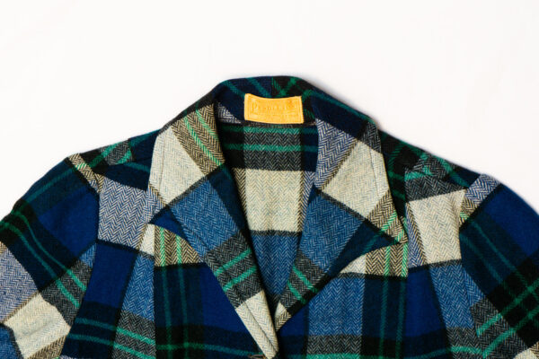 70spendleton-woolen-millsタータンチェックジャケット　襟